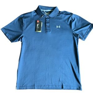 NWT Under Armour Mens Performance Polo Size L Navy Blue